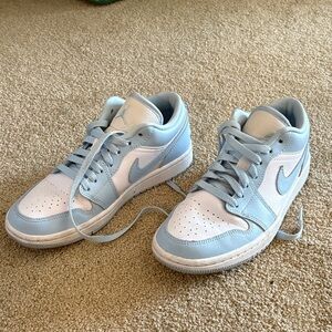 Women's Blue and White Jordans